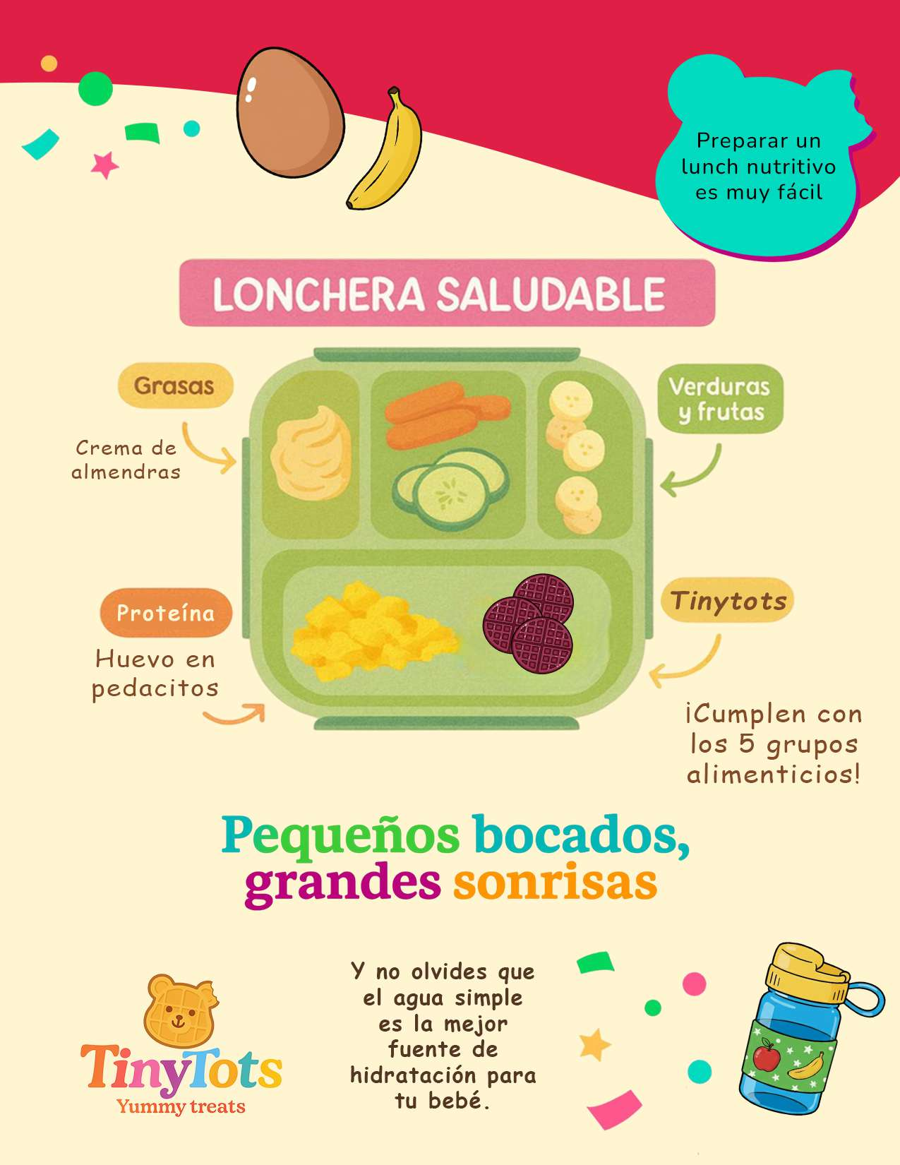Ejemplo de lonchera saludable Tiny Tots
